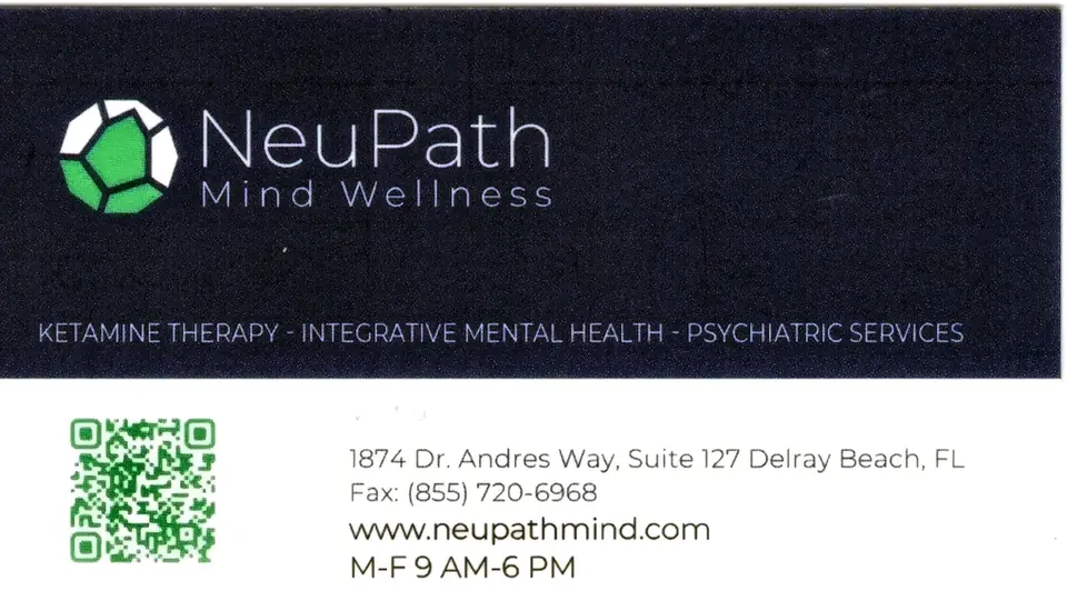 Business card for NeuPath Mind Wellness