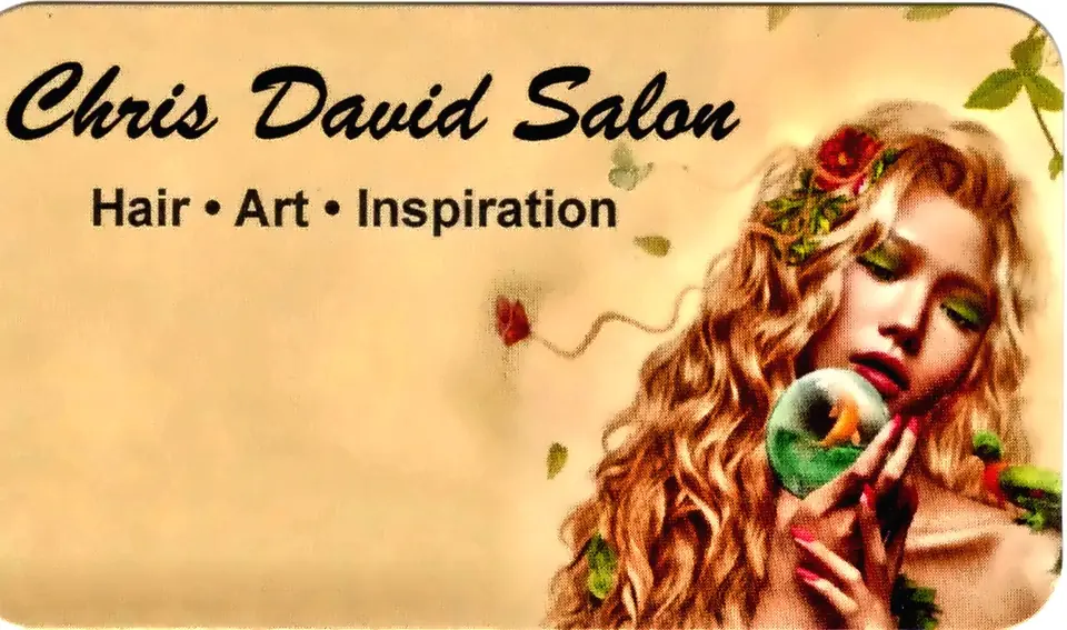 Business card for Chris David Salon