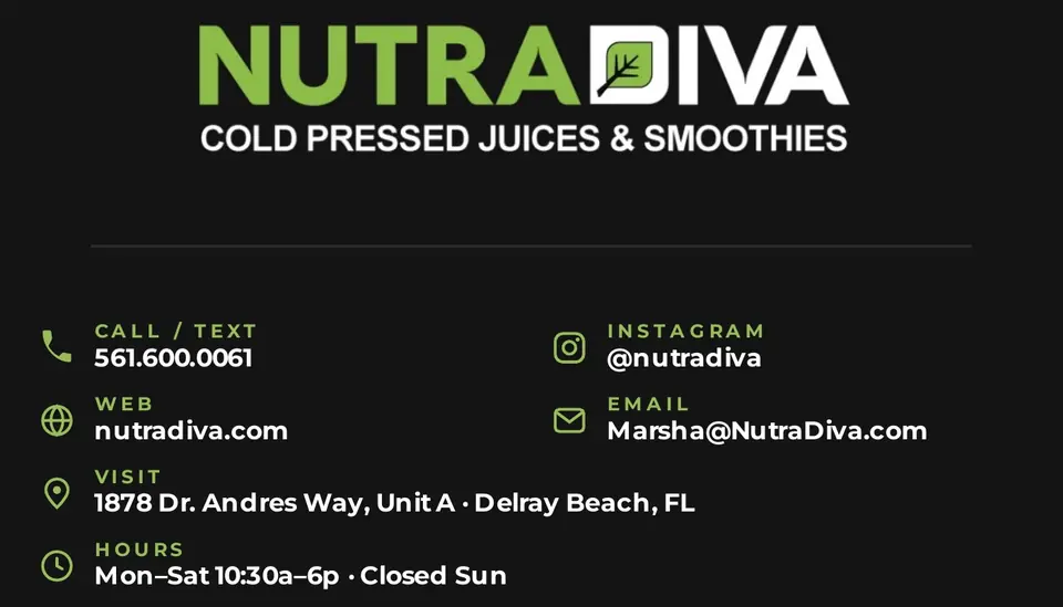Business card for NutraDiva