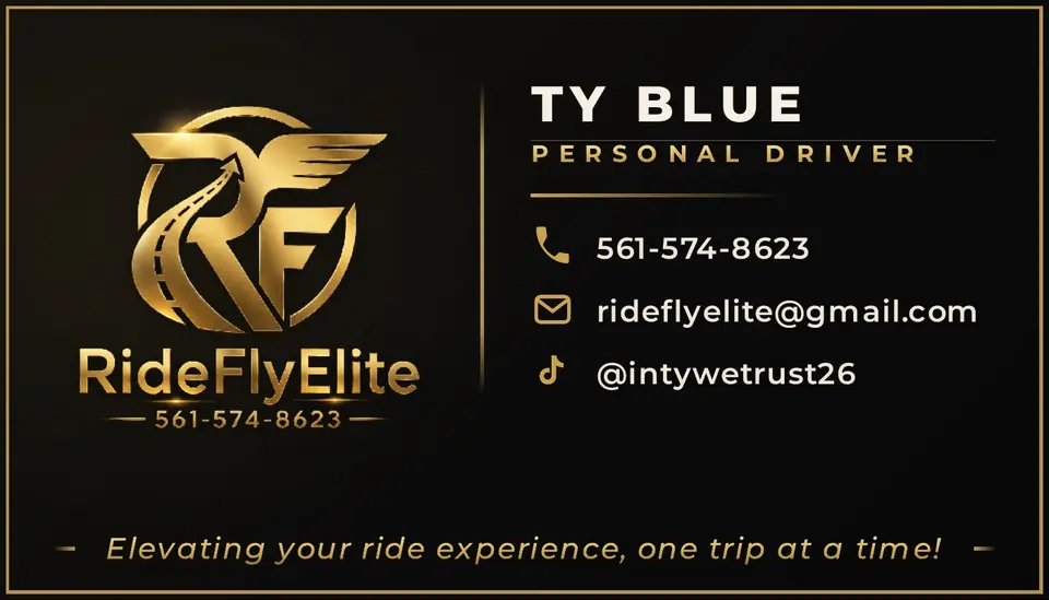 Business card for RideFlyElite