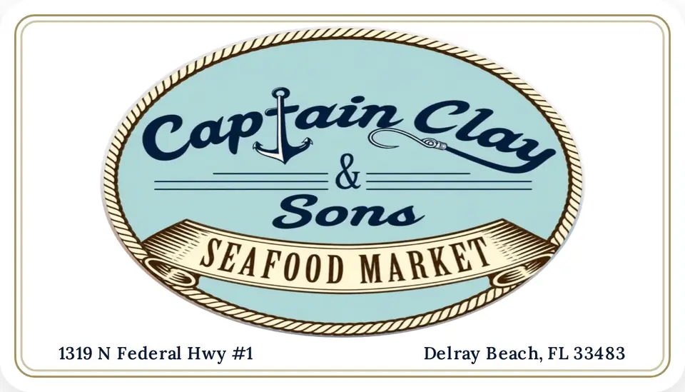 Business card for Captain clay & Sons Seafood Market