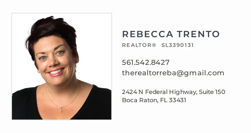 Business card for Rebecca Trento