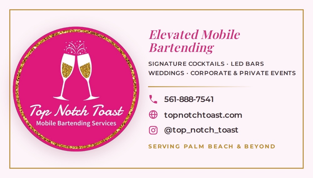 Business card for Top Notch Toast