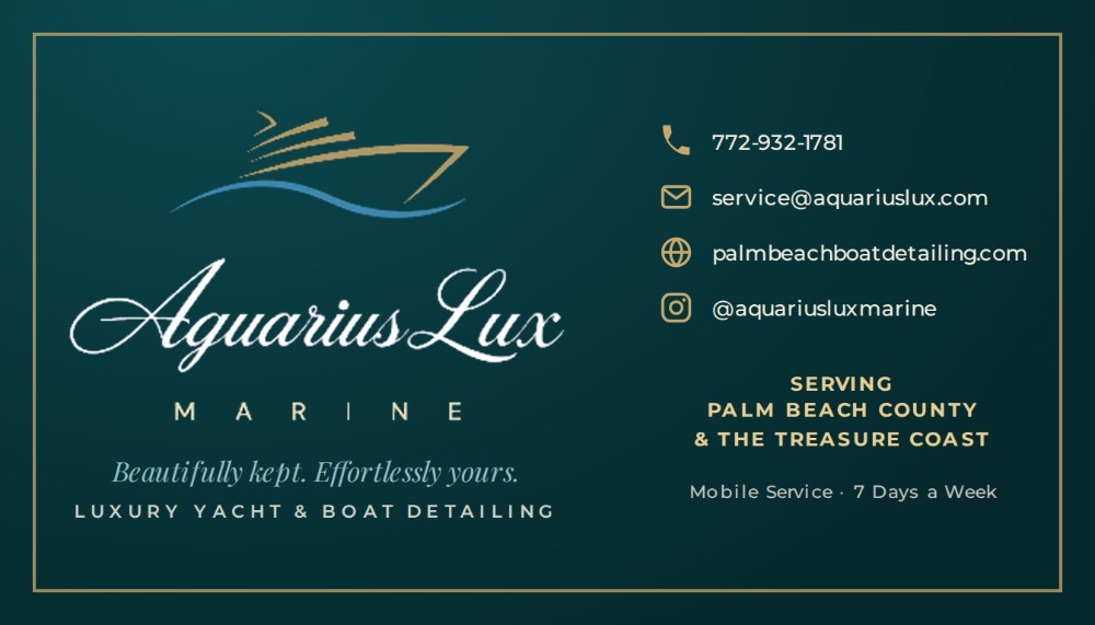Business card for Aquarius Lux Marine