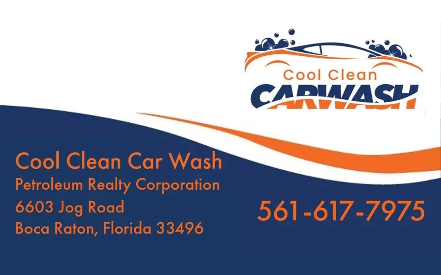 Business card for Cool Clean Car Wash