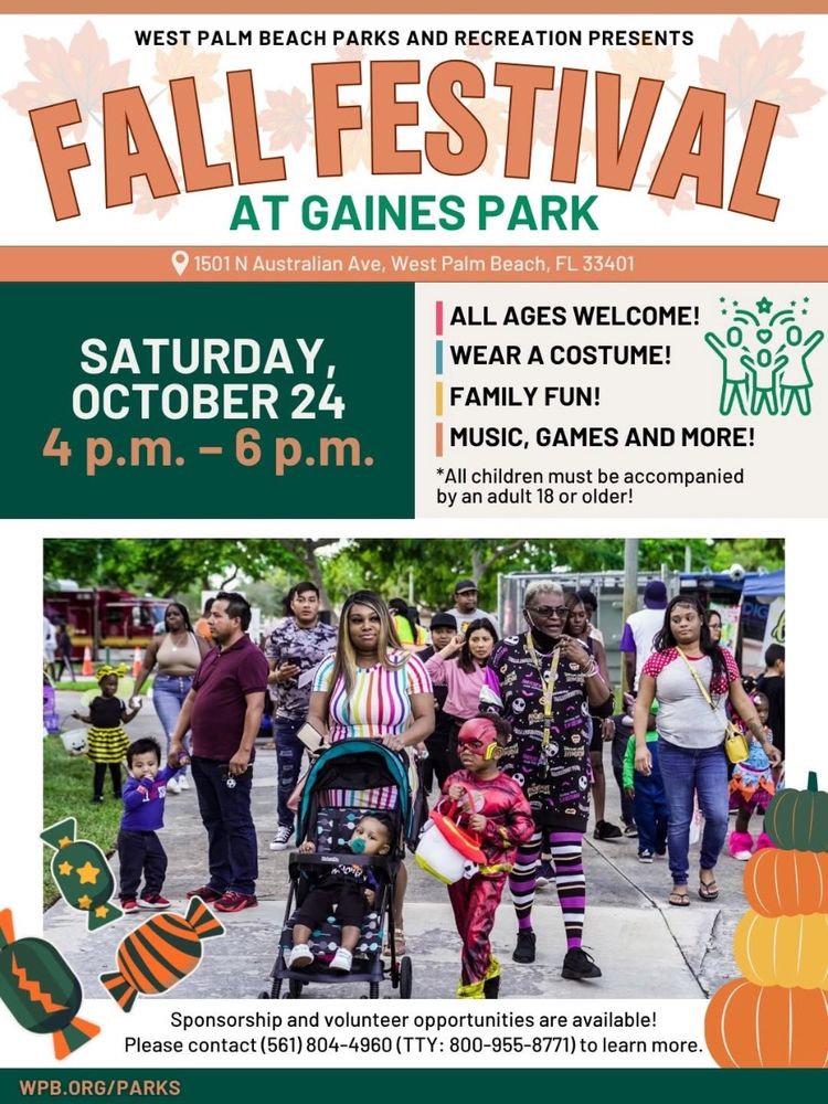 Flyer for Fall Festival at Gaines Park